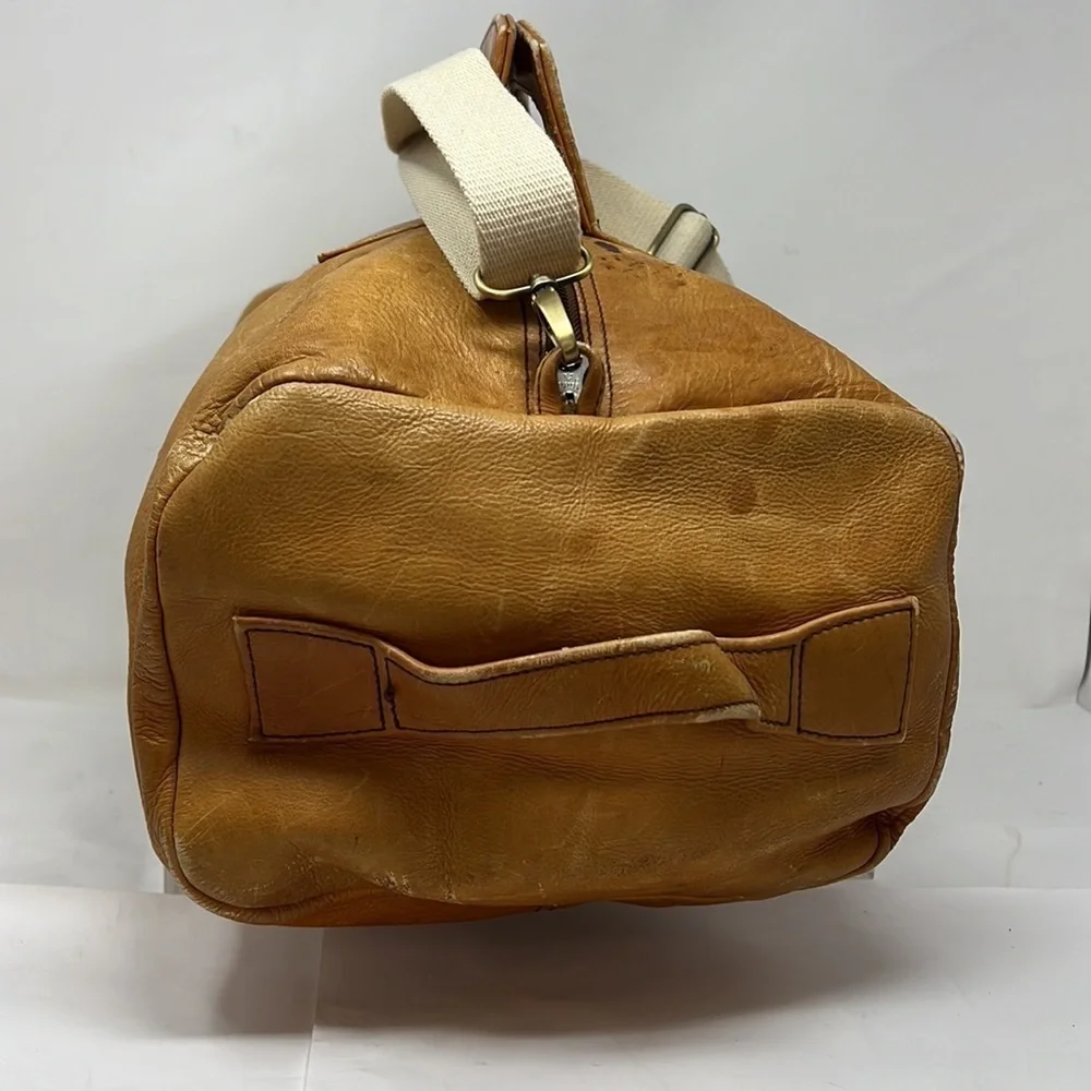 Vintage 16” Belting Leather Zip Duffel Bag